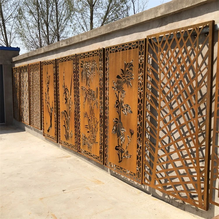 Weathering Steel Fence
