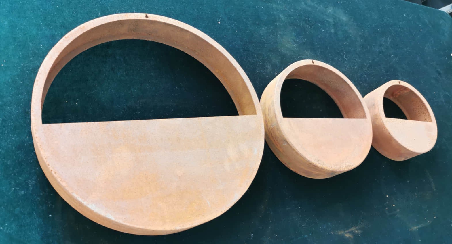 3-Piece Metal Wall Planters (2)