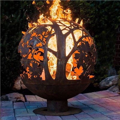 Firepit Patio Cúlchlós Patio Dó Adhmaid Globe