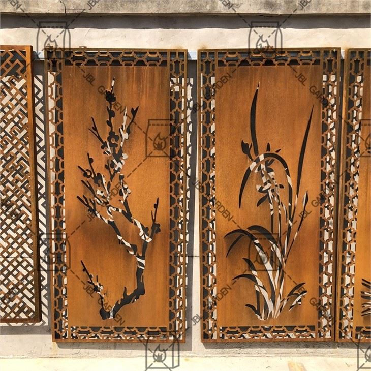 Scáileáin Miotail Cruach Corten Laser Cut