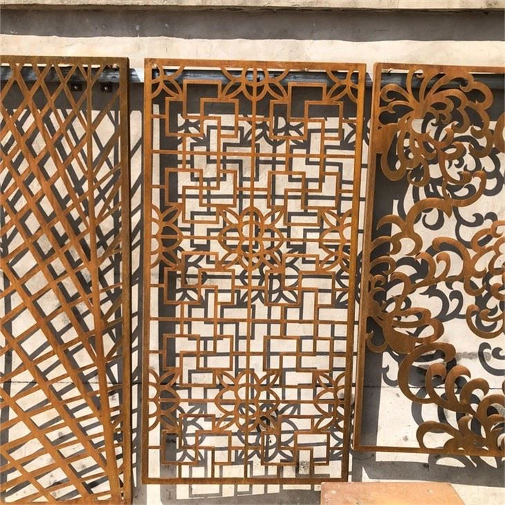 Laser Cut Garden Metal Rusty Privacy Art Metal Screens