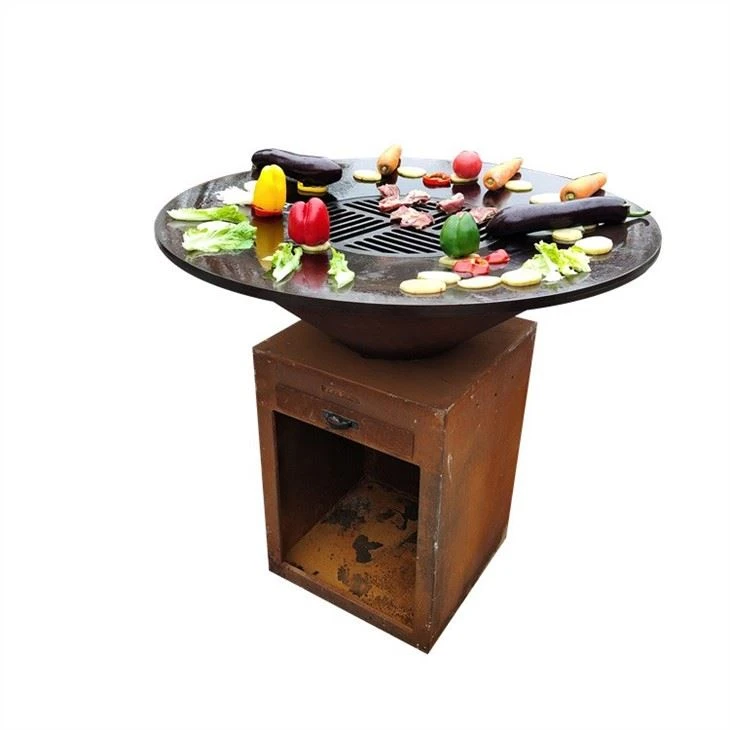 Grill BBQ Cearnóg Sorn Cruach Corten