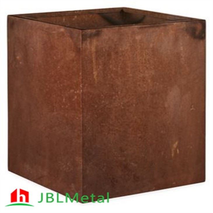 Rusty Steel Garden Decoration Flower Pot