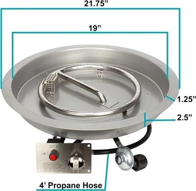 Square Dorp-in Fire Pit Pan