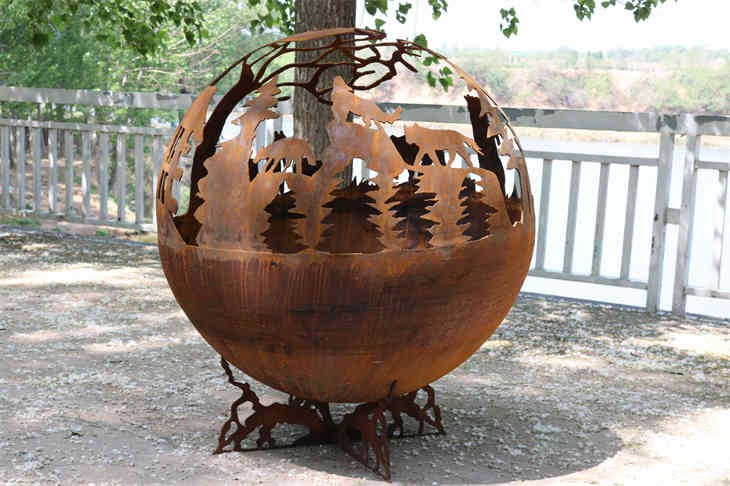 Liathróid Dóiteáin Sféarúil Cruach Corten