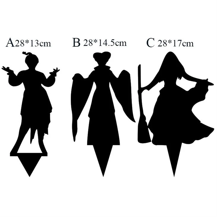 Halloween Witch Metal Silhouette