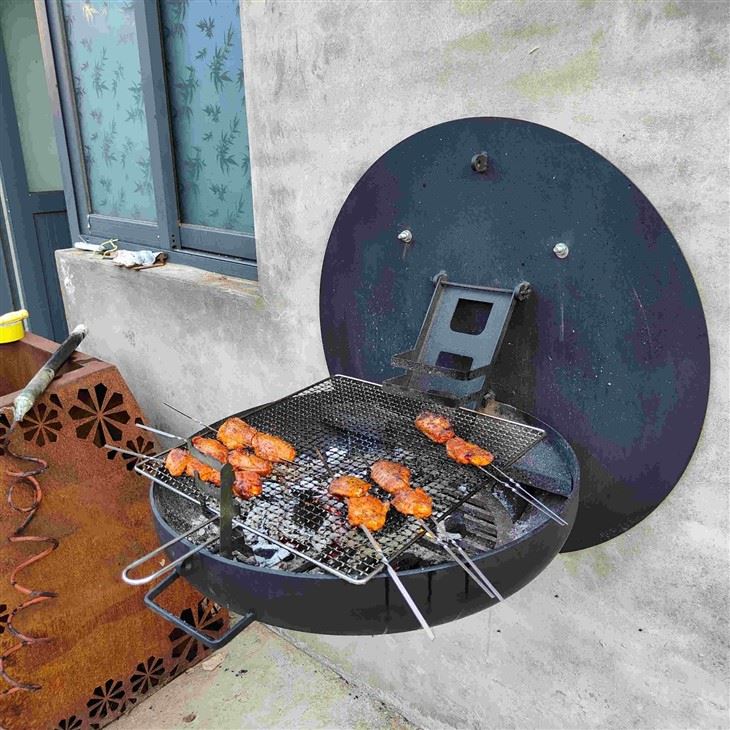 Wall Mounted Fold Charcoal Grill high quality