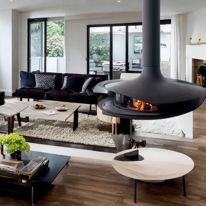 Wood Burning Hanging Fireplace